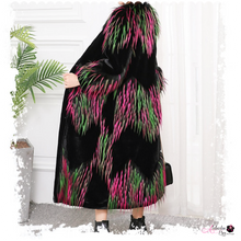 Load image into Gallery viewer, Black 💕✊🏾💚 Power Faux Coat - Alabaster Box Boutique
