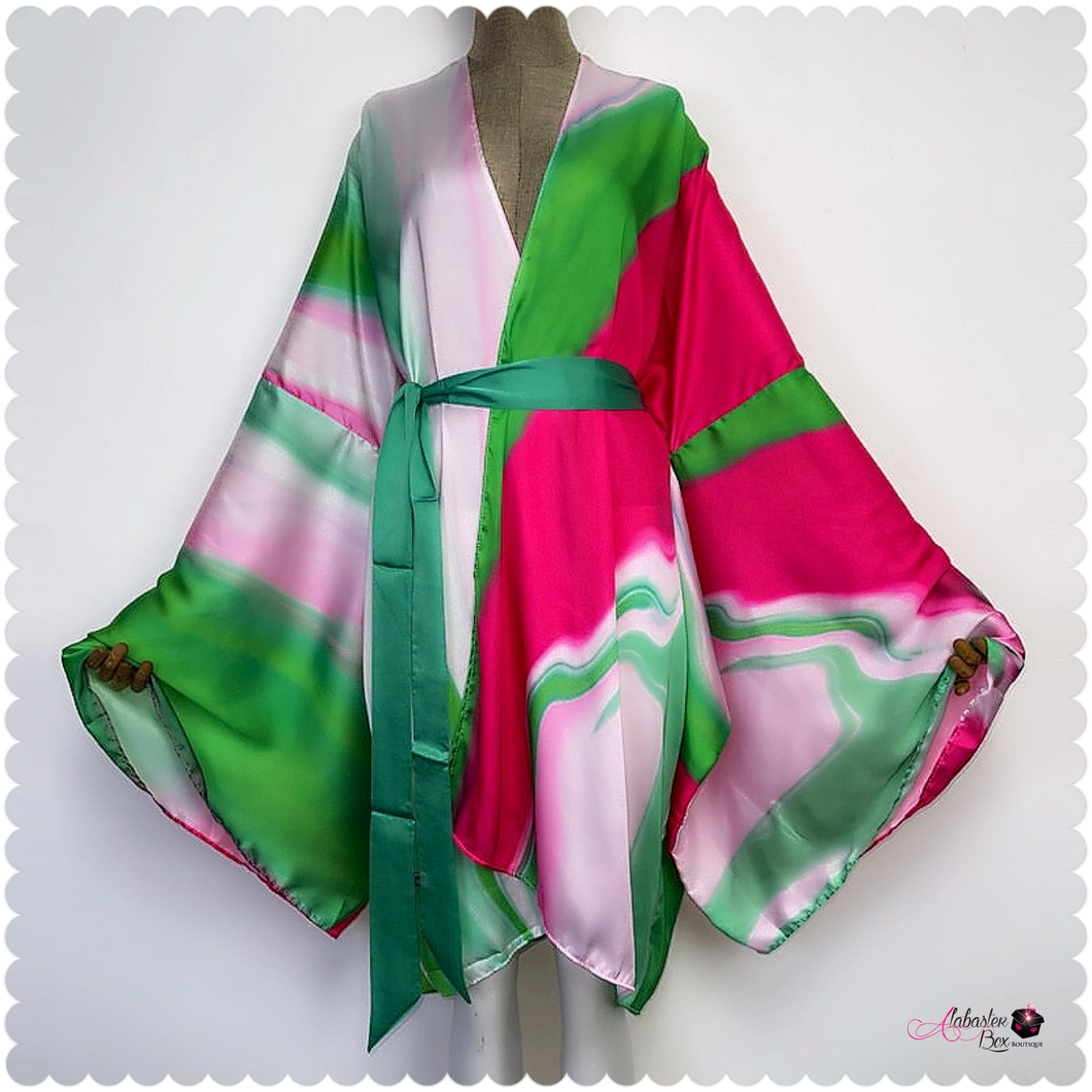 The K Is 4 💕💚 Kimono #2- Short Verison - Alabaster Box Boutique