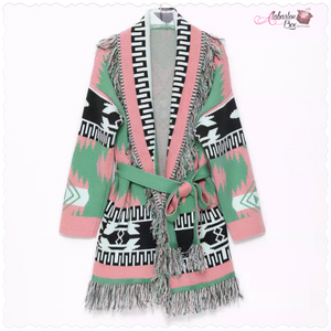 The "AKAhemian 💕💚" Cardigan - Alabaster Box Boutique
