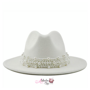 The PEARLfect ⚪️ Fedora Hat - Alabaster Box Boutique