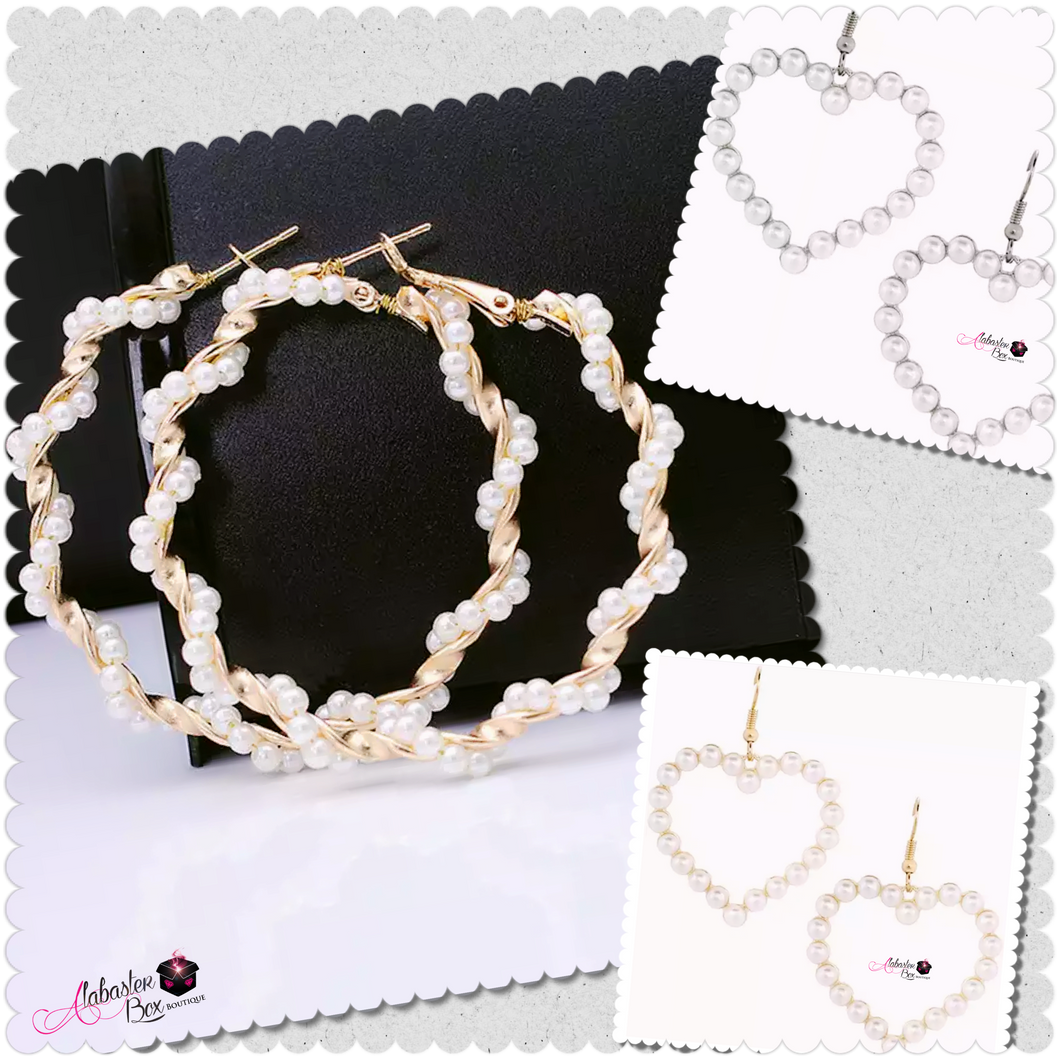 “PEARLfect ⚪️ Love ♾ Intertwined” Earrings - Alabaster Box Boutique