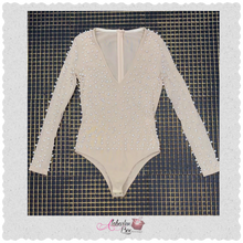 Load image into Gallery viewer, &quot;Just BEAD  it&quot; ⚪️ Pearl Bodysuit - Alabaster Box Boutique