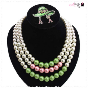 "Most Gracious 🟢💕⚪️ 1" Necklace Set - Alabaster Box Boutique