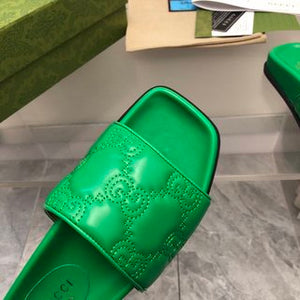 GG 💕💚 Matelassé Leather Slides
