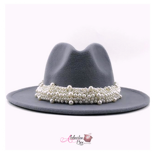The PEARLfect ⚪️ Fedora Hat - Alabaster Box Boutique