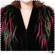 Load image into Gallery viewer, Black 💕✊🏾💚 Power Faux Coat - Alabaster Box Boutique