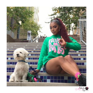 "Pinky 💕💚 Promise" Sweater - Alabaster Box Boutique