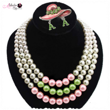 Load image into Gallery viewer, &quot;Most Gracious 🟢💕⚪️ 1&quot; Necklace Set - Alabaster Box Boutique