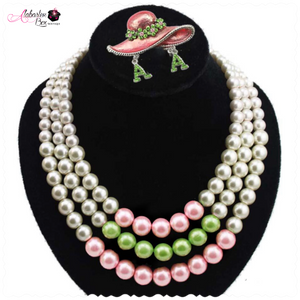 "Most Gracious 🟢💕⚪️ 1" Necklace Set - Alabaster Box Boutique