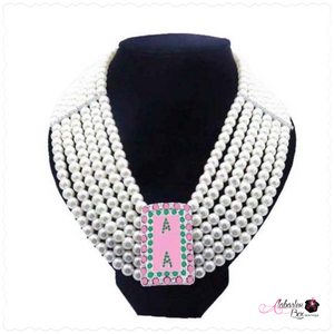 “Deep In My Heart 💕🟢⚪️” Pearl Necklace - Alabaster Box Boutique