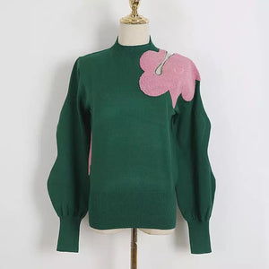 The “Sweetie Pie 💕💚💕” Sweater - Alabaster Box Boutique