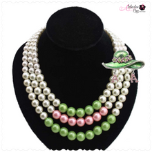 Load image into Gallery viewer, &quot;Most Gracious 🟢💕⚪️ 1&quot; Necklace Set - Alabaster Box Boutique