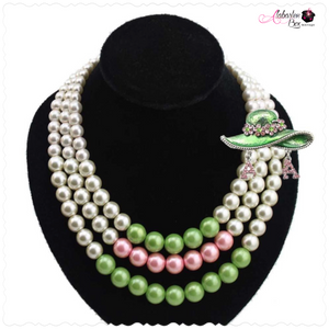 "Most Gracious 🟢💕⚪️ 1" Necklace Set - Alabaster Box Boutique