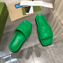 Load image into Gallery viewer, GG 💕💚 Matelassé Leather Slides