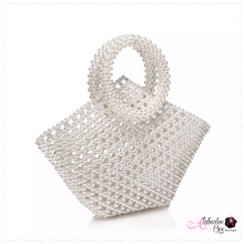 Load image into Gallery viewer, “Hollow Be Thou ⚪️ PEARL” Handbag - Alabaster Box Boutique