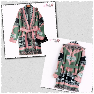 The "AKAhemian 💕💚" Cardigan - Alabaster Box Boutique