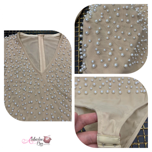 "Just BEAD  it" ⚪️ Pearl Bodysuit - Alabaster Box Boutique