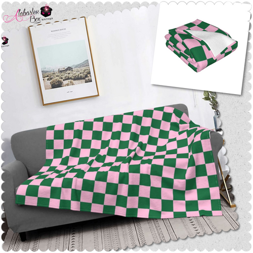 The “ChecAKAboard” 💕💚 Throw Blanket - Alabaster Box Boutique
