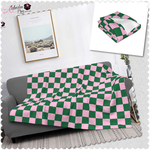 The “ChecAKAboard” 💕💚 Throw Blanket - Alabaster Box Boutique