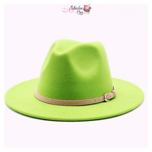 Load image into Gallery viewer, AHEAD Of Them ALL- Fedora Hats 🎩 w/ Pink Leather Belt Buckle - Alabaster Box Boutique