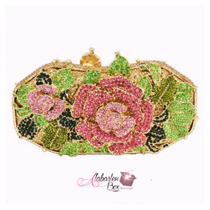 "Pink Tea 🌷 Rose" Crystal Purse - Alabaster Box Boutique