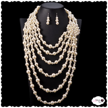 Load image into Gallery viewer, The &quot;PEARLfect ⚪️ Vintage&quot; Necklace Set - Alabaster Box Boutique