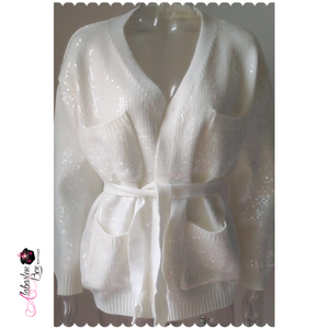 “SEQ ✨ & 💫Find” Cardigan - Alabaster Box Boutique