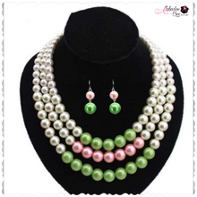 Load image into Gallery viewer, &quot;Most Gracious 🟢💕⚪️ 1&quot; Necklace Set - Alabaster Box Boutique