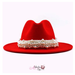 The PEARLfect ⚪️ Fedora Hat - Alabaster Box Boutique