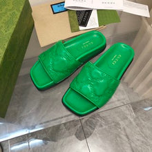 Load image into Gallery viewer, GG 💕💚 Matelassé Leather Slides
