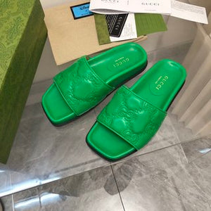 GG 💕💚 Matelassé Leather Slides