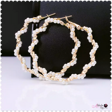 Load image into Gallery viewer, “PEARLfect ⚪️ Love ♾ Intertwined” Earrings - Alabaster Box Boutique