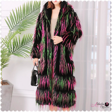 Load image into Gallery viewer, Black 💚✊🏾💕Excellence Faux Coat - Alabaster Box Boutique