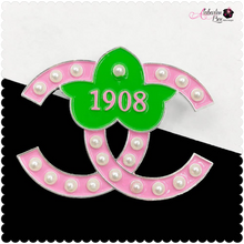 Load image into Gallery viewer, “Double ©© Cee Cee Me” Ivy Brooch - Alabaster Box Boutique