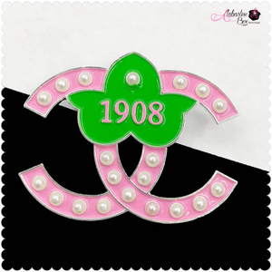 “Double ©© Cee Cee Me” Ivy Brooch - Alabaster Box Boutique