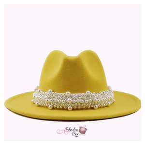 The PEARLfect ⚪️ Fedora Hat - Alabaster Box Boutique