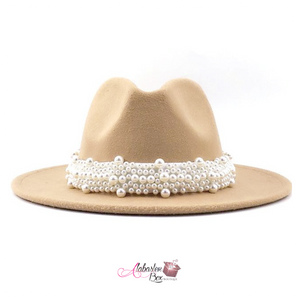 The PEARLfect ⚪️ Fedora Hat - Alabaster Box Boutique