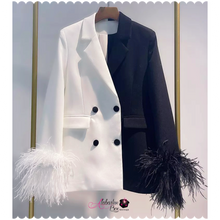 Load image into Gallery viewer, The &quot;101 ⚫️⚪️⚫️&quot; Blazer - Alabaster Box Boutique