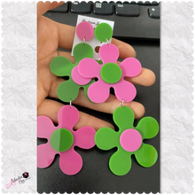 Load image into Gallery viewer, “FLOW w/ Us” Earrings 💕💚