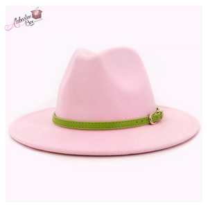 AHEAD Of Them ALL- Pink & Green Hats 💕💚 w/ Green Leather Belt Buckle - Alabaster Box Boutique