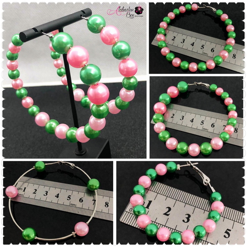 “I’m 💕💚 Pretty To My Right” Earrings - Alabaster Box Boutique
