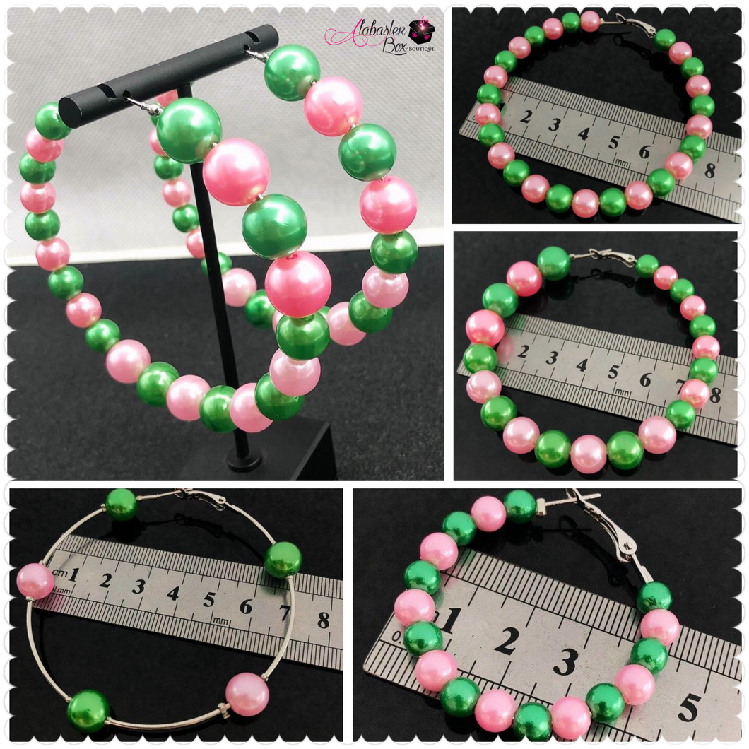 “I’m 💕💚 Pretty To My Right” Earrings - Alabaster Box Boutique