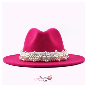 The PEARLfect ⚪️ Fedora Hat - Alabaster Box Boutique