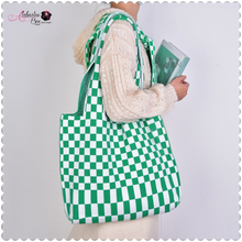 Load image into Gallery viewer, The “ChecAKAboard” 💕💚 Tote Bag - Alabaster Box Boutique
