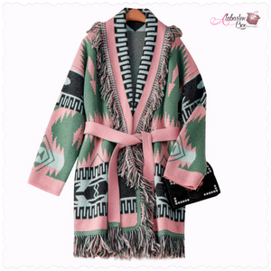 The "AKAhemian 💕💚" Cardigan - Alabaster Box Boutique
