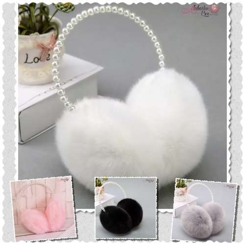 The PEARLfect 💗🖤🤍 Earmuffs - Alabaster Box Boutique