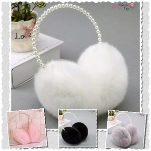 The PEARLfect 💗🖤🤍 Earmuffs - Alabaster Box Boutique