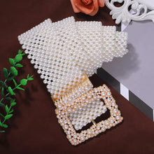 Load image into Gallery viewer, The PEARLfect ⚪️ BIG Buckle Belt - Alabaster Box Boutique