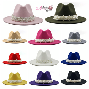 The PEARLfect ⚪️ Fedora Hat - Alabaster Box Boutique