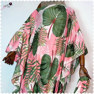 “Pretty 💕💚 Palm Leaf “ Kaftan - Alabaster Box Boutique